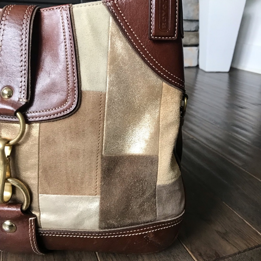 Coach Vintage Hamptons Mosaic Patchwork Leather Bag, 10308, Y2K, Suede Fringe - Picture 5 of 16